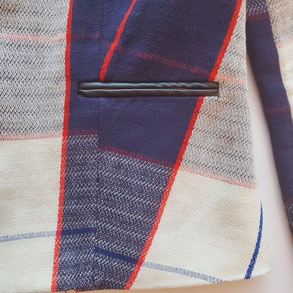 Merona Navy & Red Plaid Zipper Jacket - Picture 5 of 7